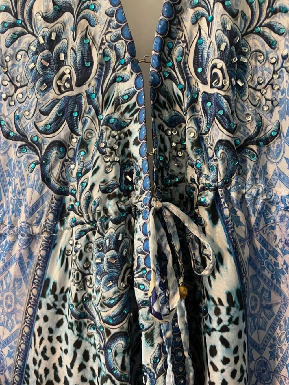 Blue Bohemian Halter Maxi Dress - Picture 4 of 6